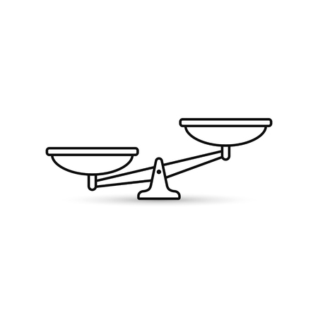 Scales icon. Vector outline scale illustration.のイラスト素材