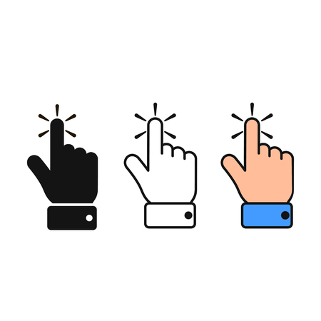 Touch vector icon set. Simple isolated illustration.のイラスト素材