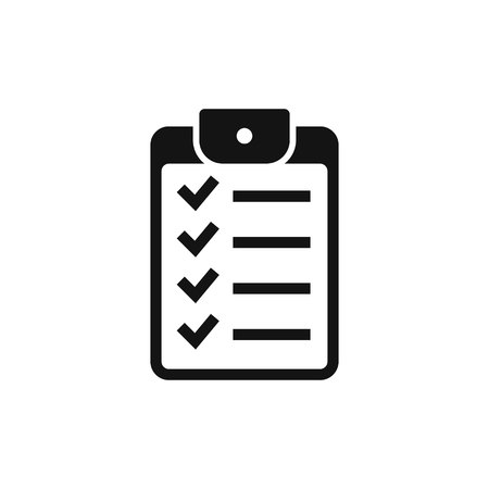 Checklist icon. Vector isolated simple symbol.のイラスト素材