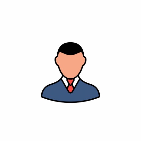 Man avatar icon in flat color style. Vector icon.のイラスト素材