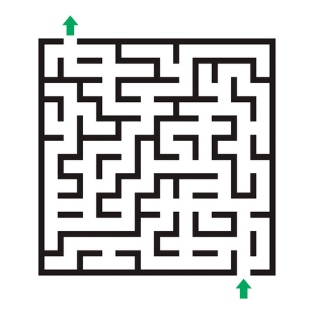 Vector labyrinth. Maze Labyrinth with entry and exit.のイラスト素材