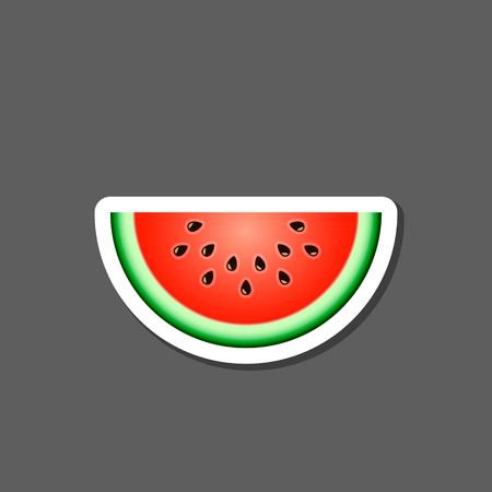 Watermelon slice vector illustrationのイラスト素材