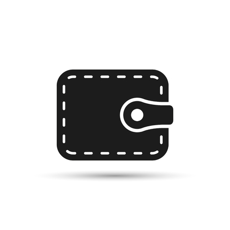 Wallet icon in flat style isolated vector illustrationのイラスト素材