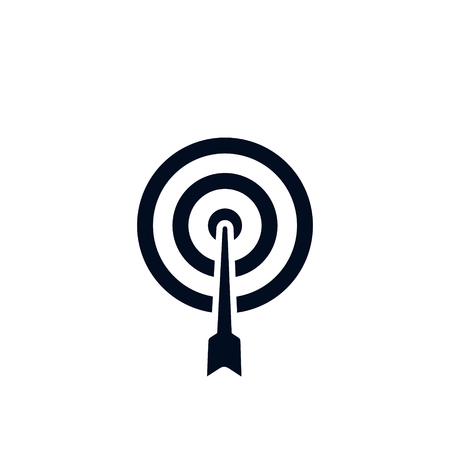 Target icon, Vector isolated simple flat illustration.のイラスト素材