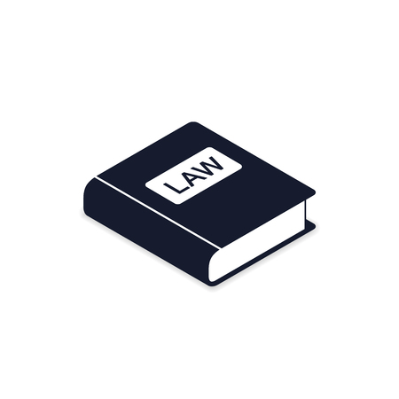 Law book icon, isometric illustration in white background.のイラスト素材