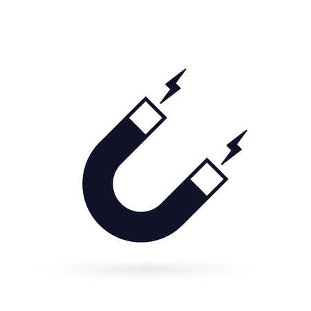 Magnet icon in flat design on white background.のイラスト素材
