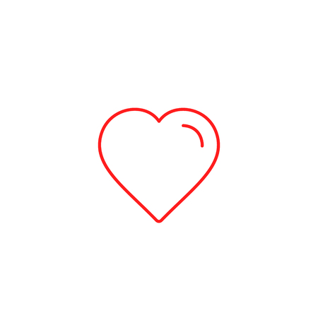 Heart line icon, Vector isolated love outline symbol.のイラスト素材