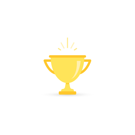Trophy Cup colored Icon, Vector isolated simple symbol.のイラスト素材
