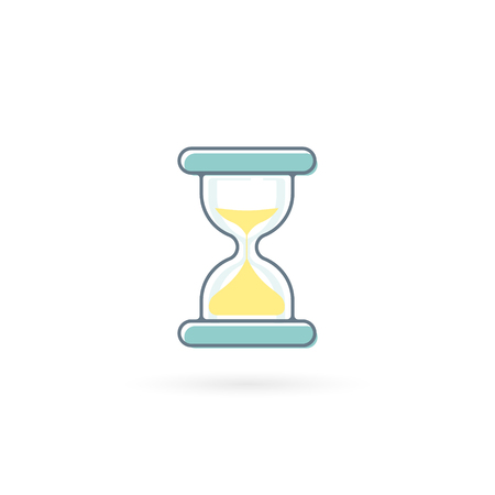 Sandclock icon. Sandglass Vector isolated color flat illustration.のイラスト素材