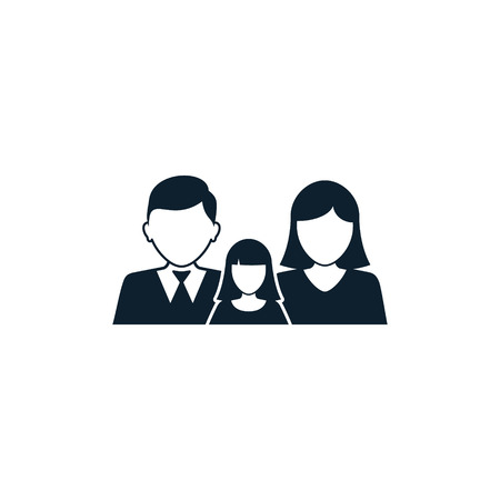 Family icon, Vector isolated simple silhouette illustration.のイラスト素材