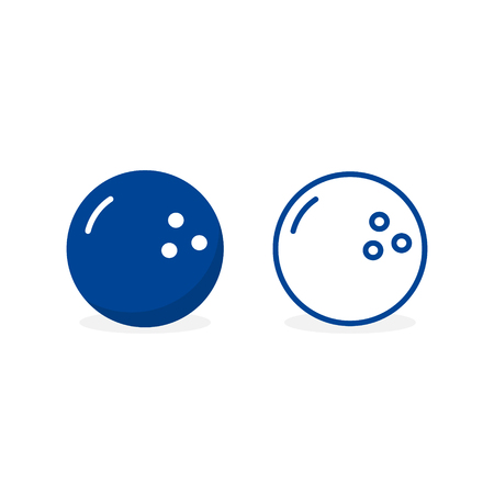 Bowling Ball icon. Game symbol. Flat Vector illustration.のイラスト素材