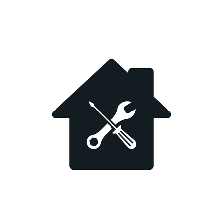 Home repair icon. Vector house service isolated simple symbol.のイラスト素材