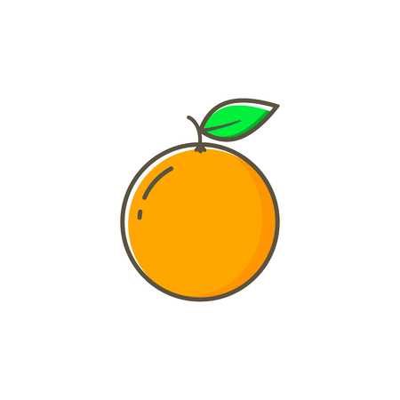 Orange Icon Vector, Flat Design isolated illustration.のイラスト素材