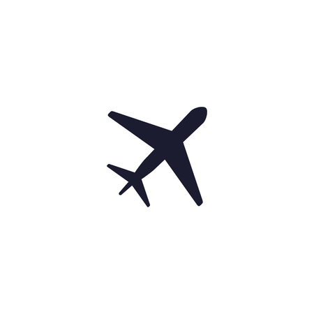 Plane icon vector, flat illustration, pictogram isolated on white.のイラスト素材