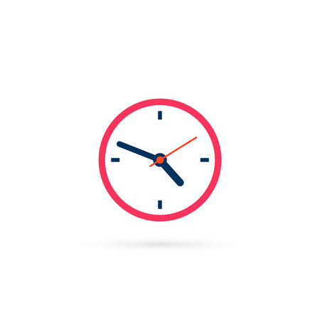 Clock icon in trendy flat style isolated on white background. Vector illustration.のイラスト素材