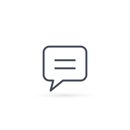 Speech Bubble icon. Vector isolated simple line communication chat symbol.のイラスト素材