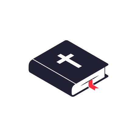 Bible icon isometric isolated on white background, Vector flat style symbol.のイラスト素材