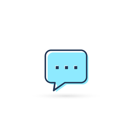 Speech bubble icon, Vector message symbol isolated on white.のイラスト素材
