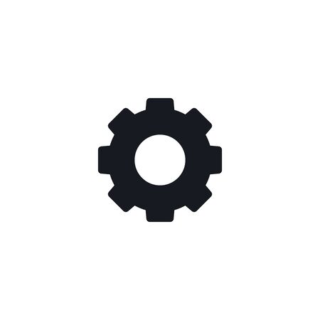 Gear icon, simple flat sign. Vector illustration.のイラスト素材