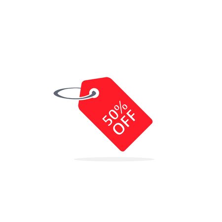 Discount price label icon, Vector isolated illustration.のイラスト素材