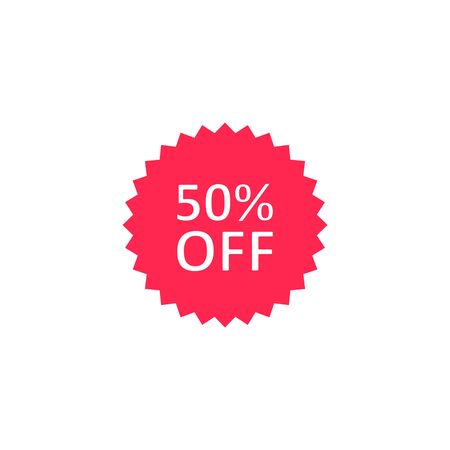 Discount price sticker icon, Vector isolated illustration.のイラスト素材