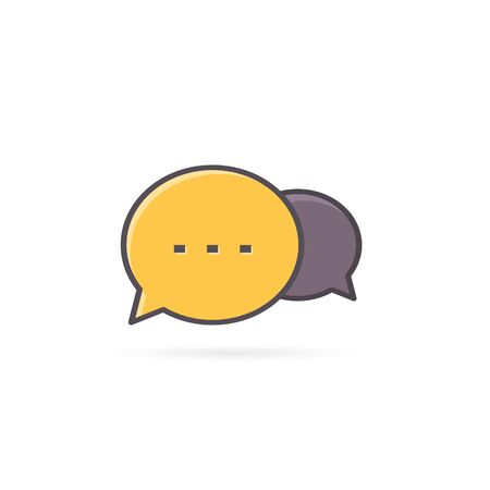 Speech bubble icon, Vector communication color symbol.のイラスト素材