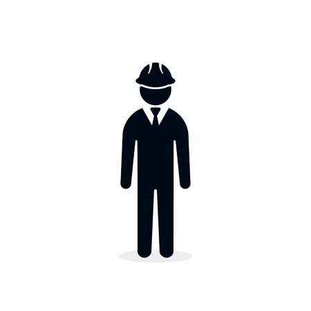 Engineer Icon, Vector isolated flat design illustration.のイラスト素材
