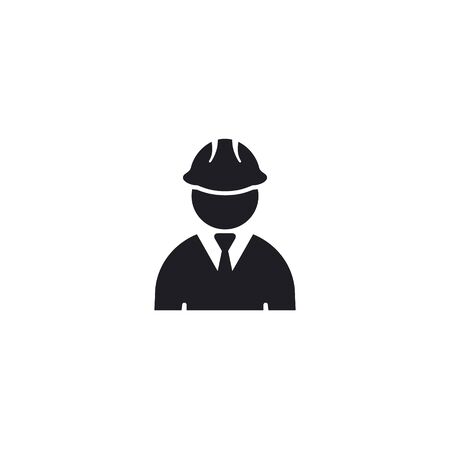 Engineer man Icon, Vector isolated flat illustration.のイラスト素材
