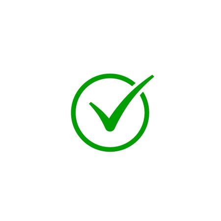 Check Mark Isolated Flat Web Icon, Vector Sign.のイラスト素材