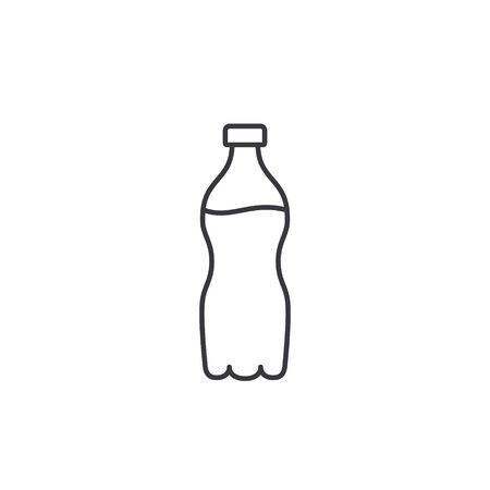 Water bottle line icon, Vector isolated simple flat design outline Illustration.のイラスト素材
