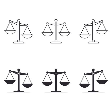 Scales Icon set, Vector scale isolated on white bacground.のイラスト素材