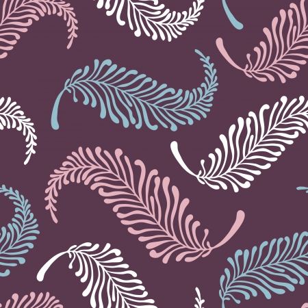 vector seamless pattern with feathersのイラスト素材