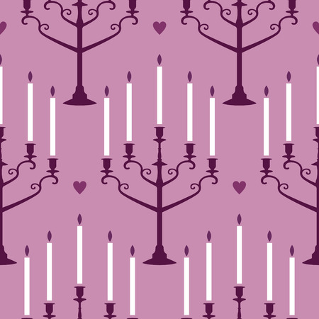 seamless vector pattern with candlesのイラスト素材