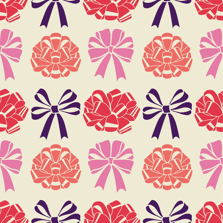 seamless vector pattern with bowsのイラスト素材