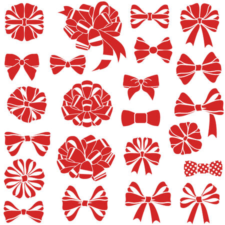 vector set of present bowsのイラスト素材