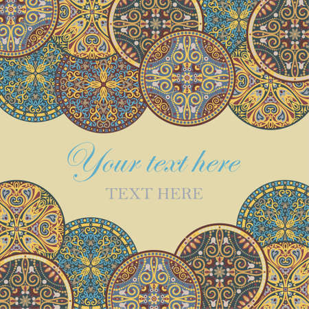 vector mandala cardのイラスト素材