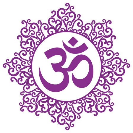 vector indian spiritual sign ohm