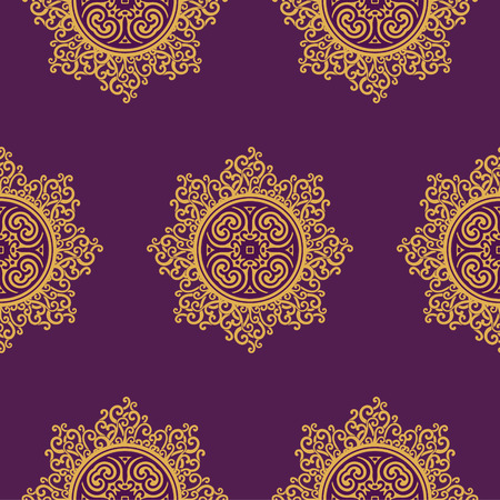 vector seamless parrern with ornamental elementsのイラスト素材