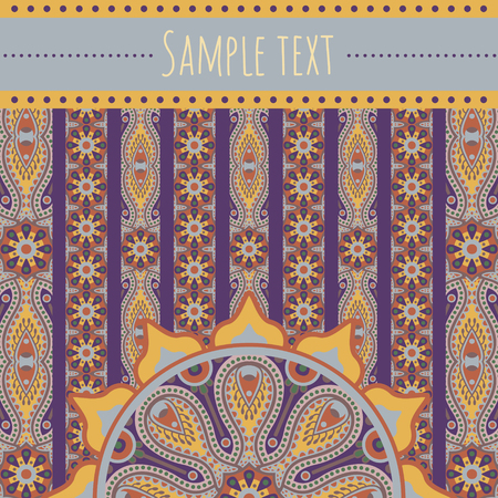 vector ornamental orient invitation cardのイラスト素材