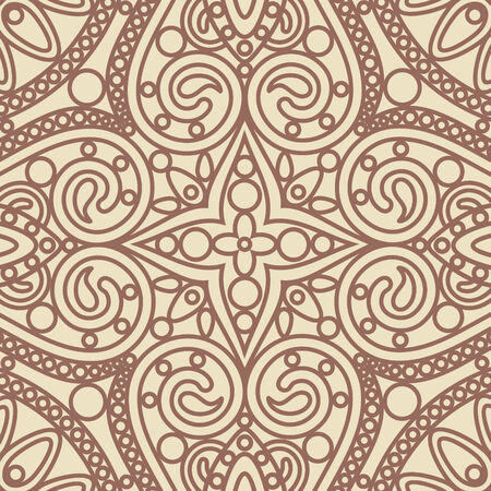 vector seamless orient lace patternのイラスト素材