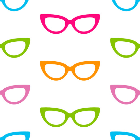 vector seamless  pattern with glassesのイラスト素材