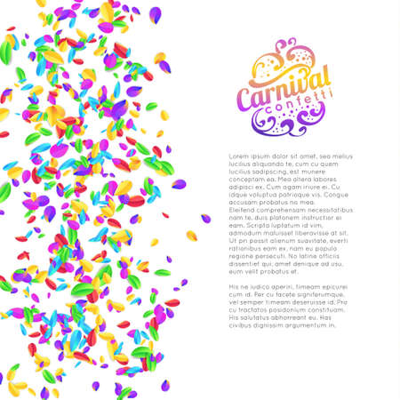 Colorful carnival confetti  isolated on white backgroundのイラスト素材