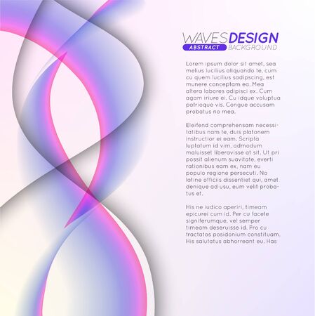 Abstract background with colorful waves. Dynamic Effect. Vector Illustration. Design Template.のイラスト素材