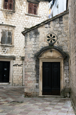Detail of the Church of St. Luke's, Kotorの写真素材