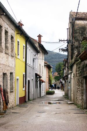 Street in the old town of Trebinjeの写真素材
