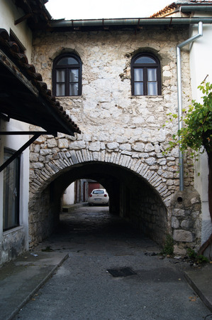 Arched passage in Trebinjeの写真素材