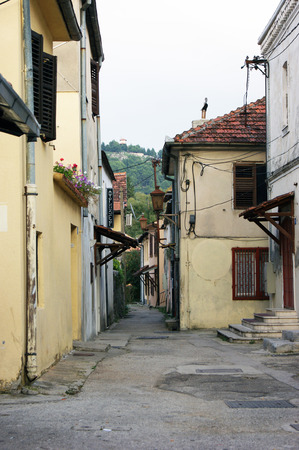 Street in the old town of Trebinjeの写真素材