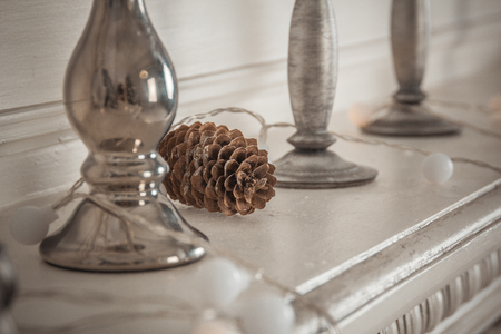 many different chrismas decorationsの写真素材