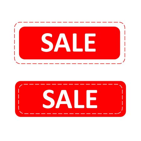 A special offer to sell the red tag of an isolated vector illustration. Valuable discounted label, retail advertising campaign symbol, promotional marketing, promotional offer on the day of purchasesのイラスト素材