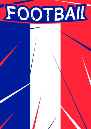 France football championship with text sign and france flag colors. Scratch textureのイラスト素材
